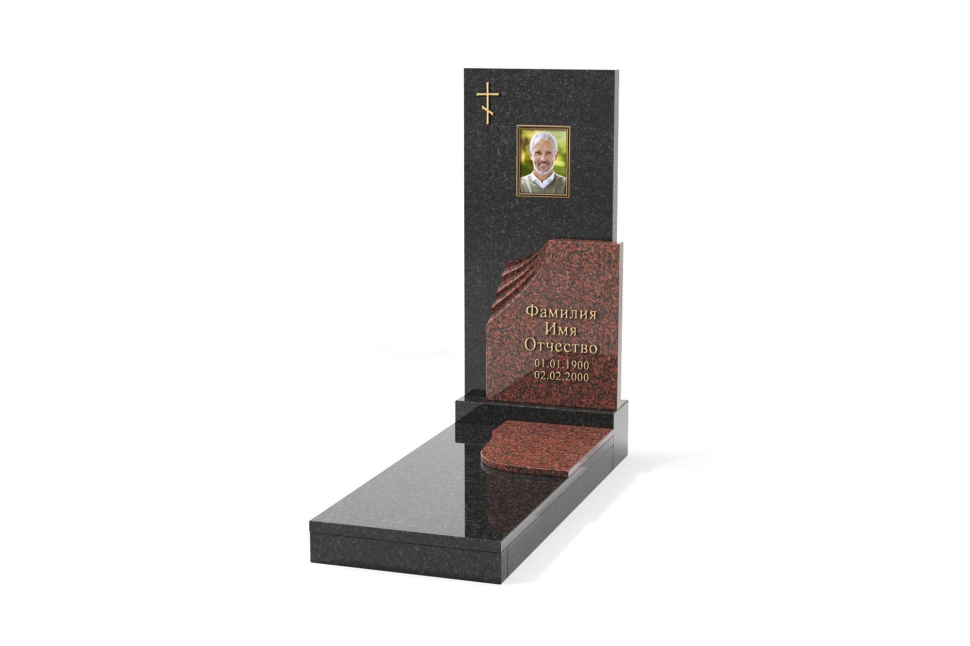 Классический памятник с закрытым цветником — модель №296