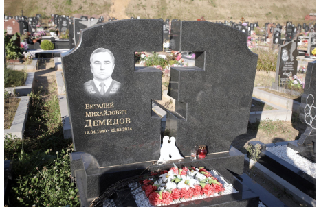 Классический двойной памятник с “воздушным крестом“ — работа №91